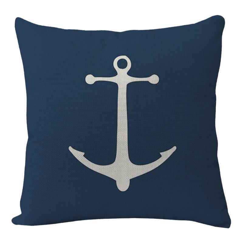 New Lighthouse Anchor Digital Printing Linen Pillowcase