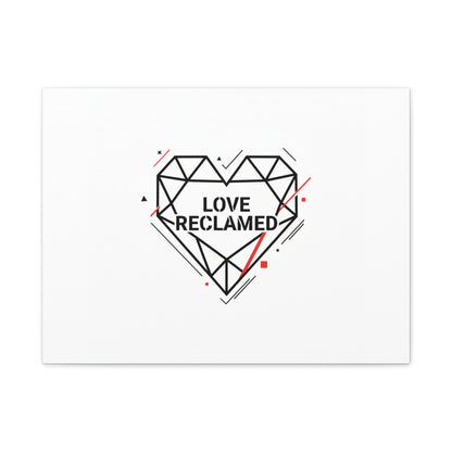 Love Reclaimed Canvas | modern heart design, minimalist love icon
