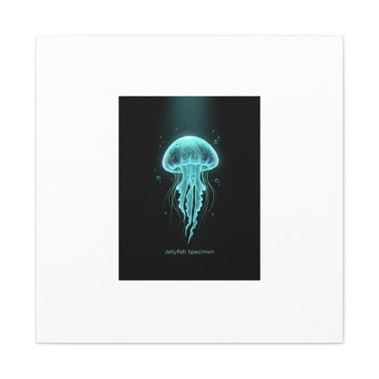 Bioluminescent Jellyfish Art Canvas | Deep Sea Aesthetic, Neon Glow
