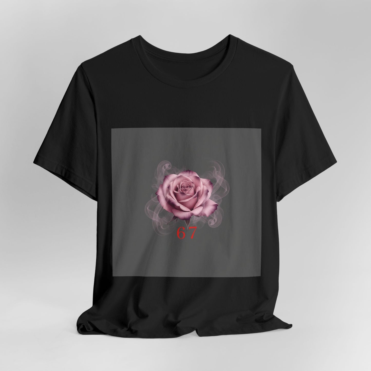 6 7 Rose Smoke Tee | Viral Valentine's Gothic Rose Shirt | 6 7 Meaning Dark Romance