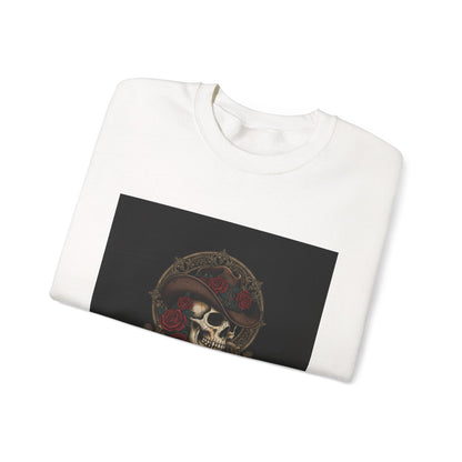 Ride or Die Skull Crewneck Sweatshirt | western skull art, gothic Americana