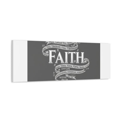 handwritten faith ribbon Canvas | sketch aesthetic, doodle design