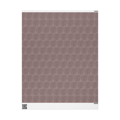 Monstera Leaf Mauve Wrapping Paper – Botanical Gift Wrap Roll