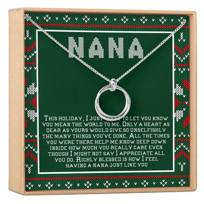 Christmas Gift For Nana Necklace, Multiple Styles