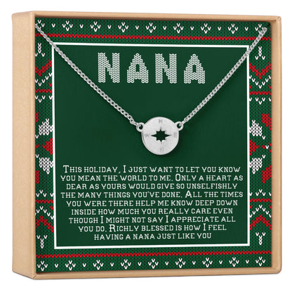 Christmas Gift For Nana Necklace, Multiple Styles