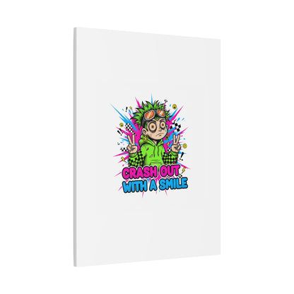 Crash Out With a Smile Canvas Print | Neon Skate Graffiti, Meme Meltdown Art