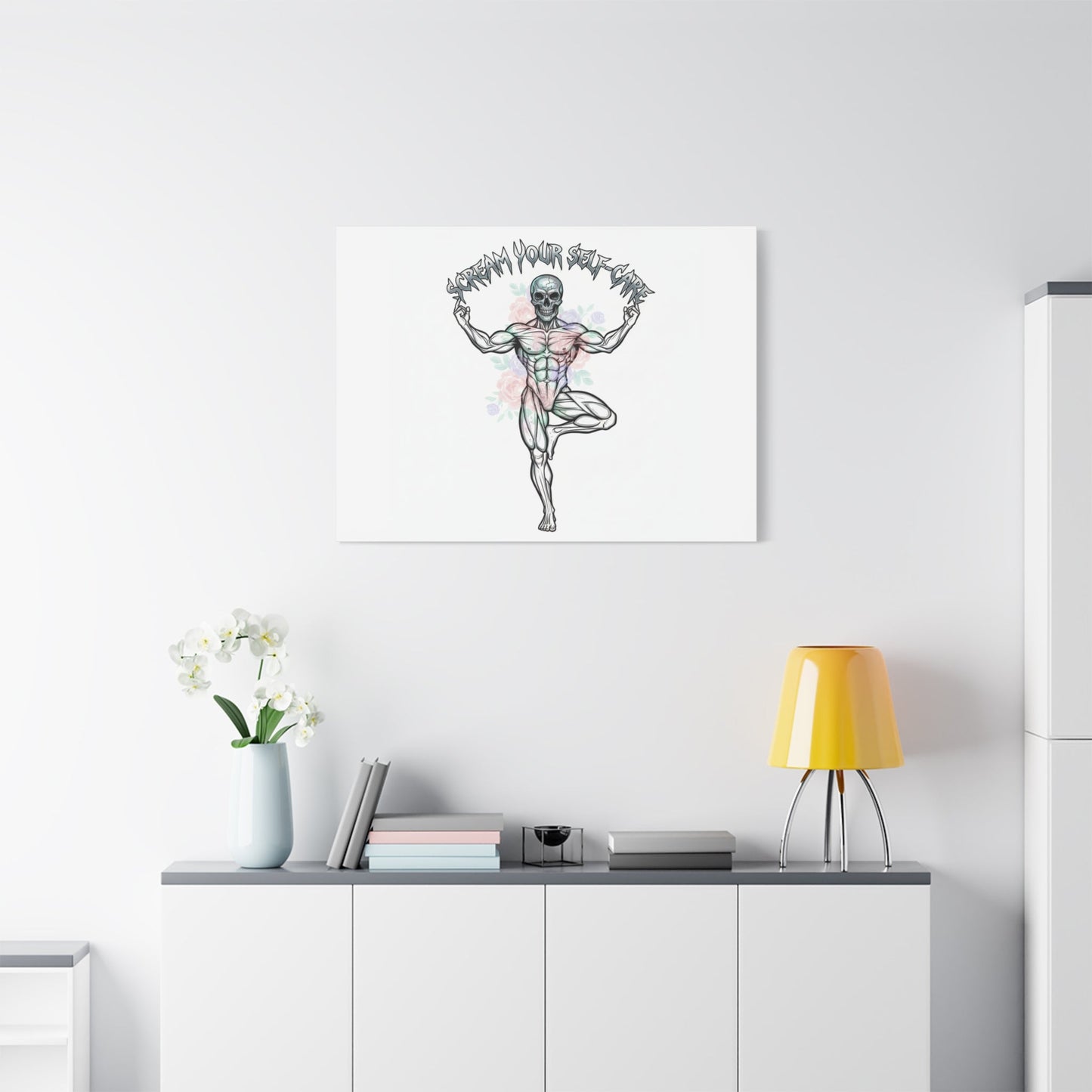 Scream Your Self-Care Canvas | Heavy Metal Wellness, Gothic Wellness Quote