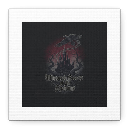 Whispered Secrets of the Shadows Castle Wall Art, Matte Canvas | Gothic Medieval Decor