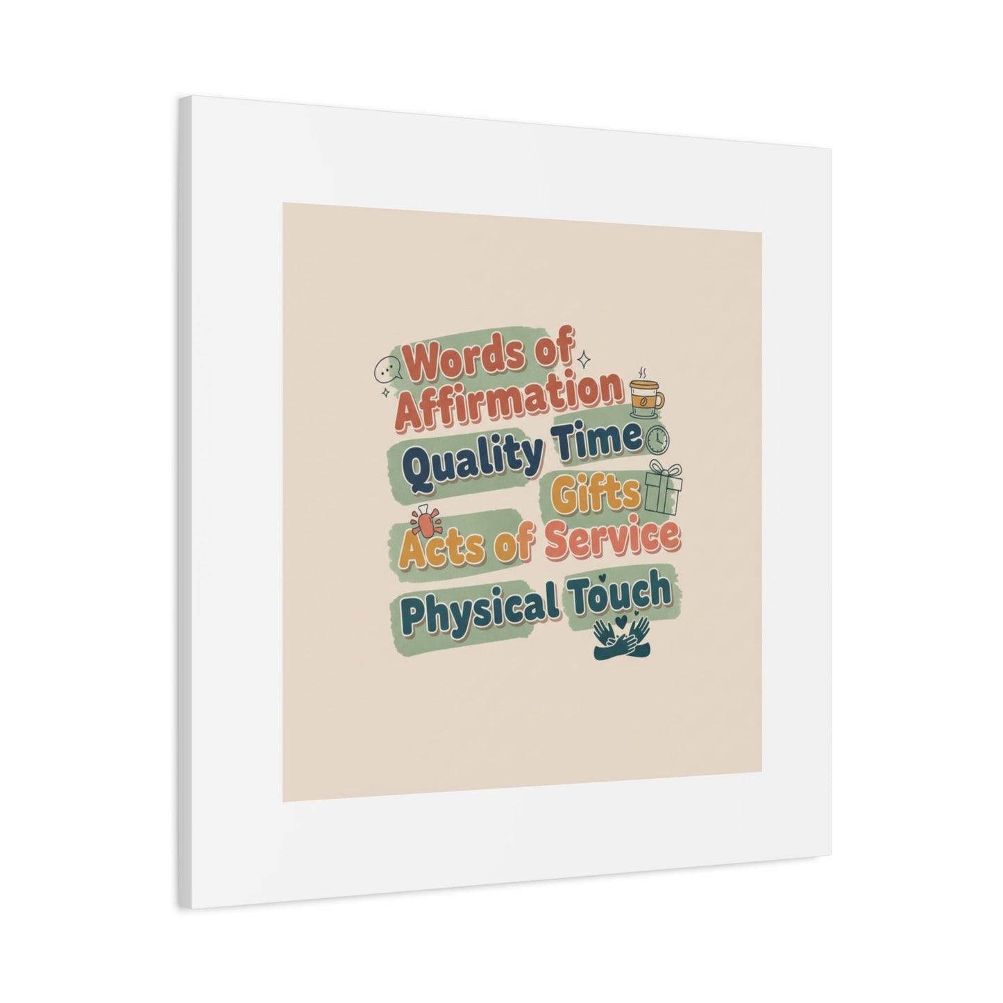 Love Languages List Matte Canvas Wall Art | love language meme, relationship humor