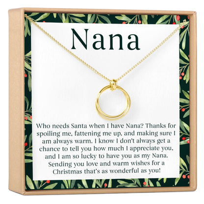 Christmas Gift For Nana Necklace, Multiple Styles