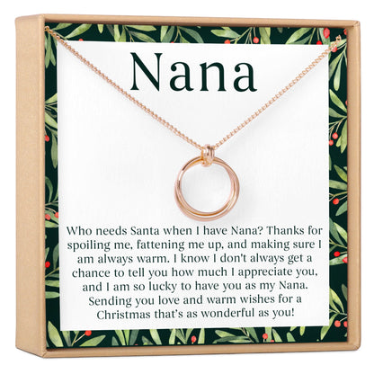 Christmas Gift For Nana Necklace, Multiple Styles