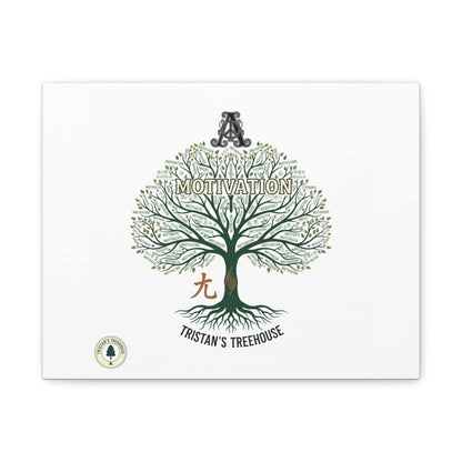 Handwritten Doodle Tree Canvas | Matte Stretched Wall Art