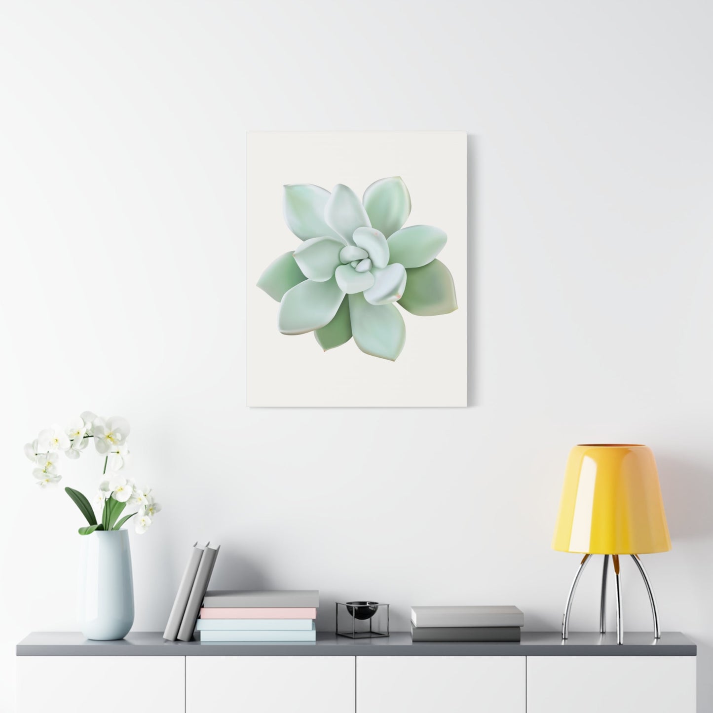 Pachyveria Haagei Succulent Canvas Print – Botanical Wall Art