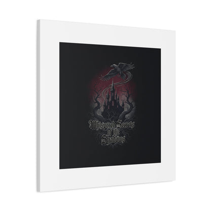 Whispered Secrets of the Shadows Castle Wall Art, Matte Canvas | Gothic Medieval Decor