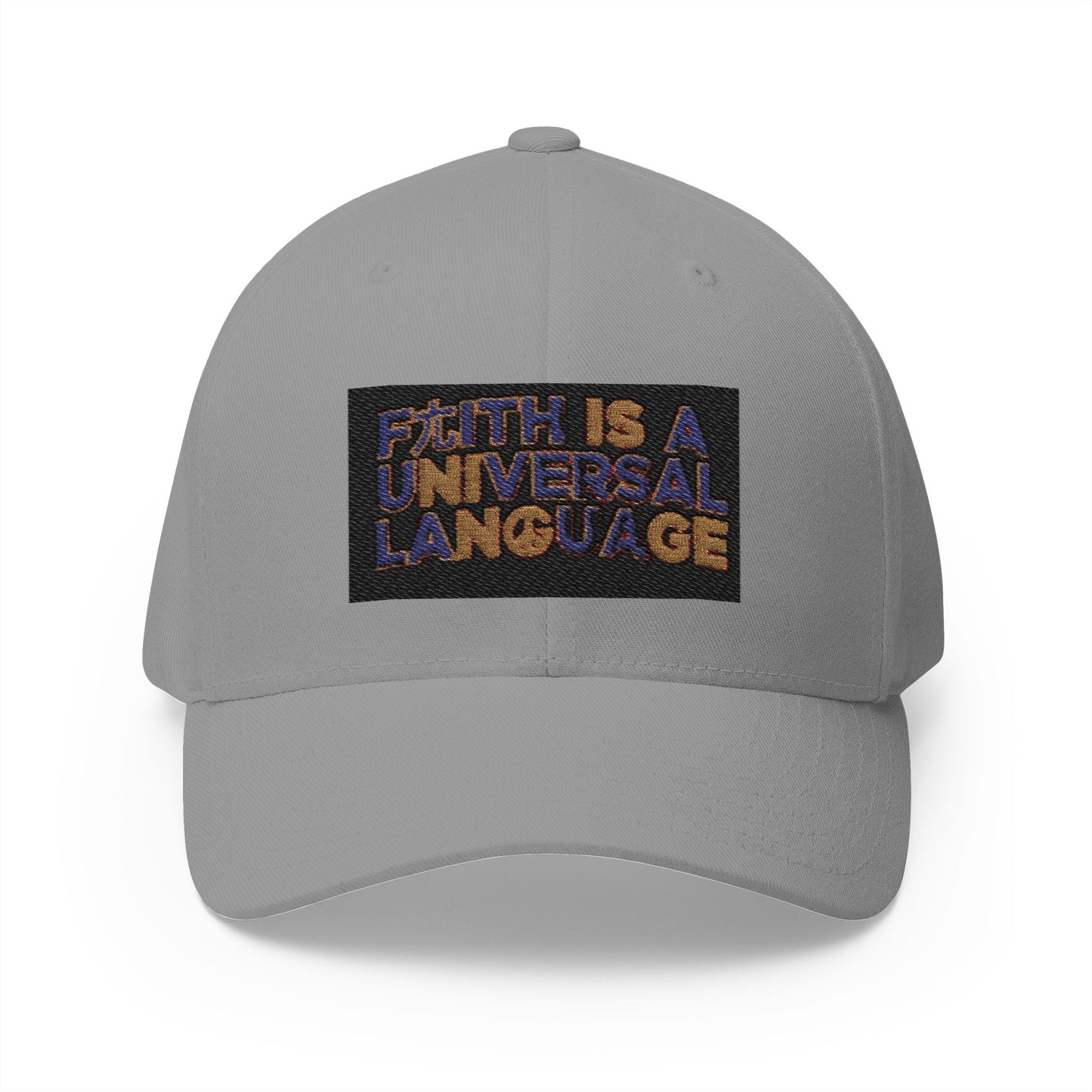 Embroidered 'Faith Is A Universal Language' Closed-Back Cap