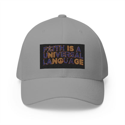 Embroidered 'Faith Is A Universal Language' Closed-Back Cap