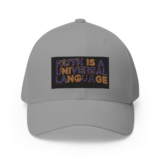 Embroidered 'Faith Is A Universal Language' Closed-Back Cap