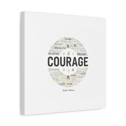 Courage Word Cloud Canvas | Fresh-Start Minimalism art print