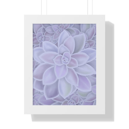 Graptopetalum Murasaki Succulent Pattern Framed Print – Botanical Wall Art