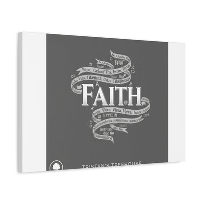 handwritten faith ribbon Canvas | sketch aesthetic, doodle design
