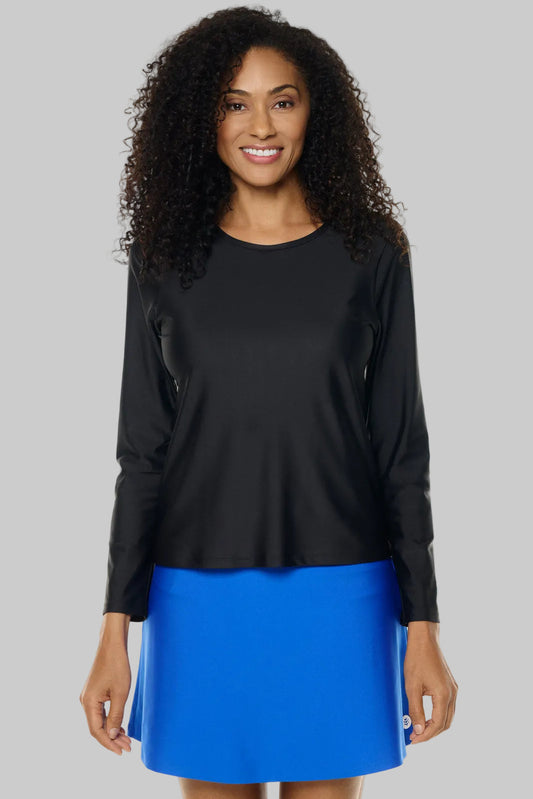 Women's Palmeto Long Sleeve Swim Shirt | Black