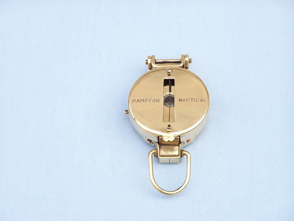 Solid Brass Military Compass 4""