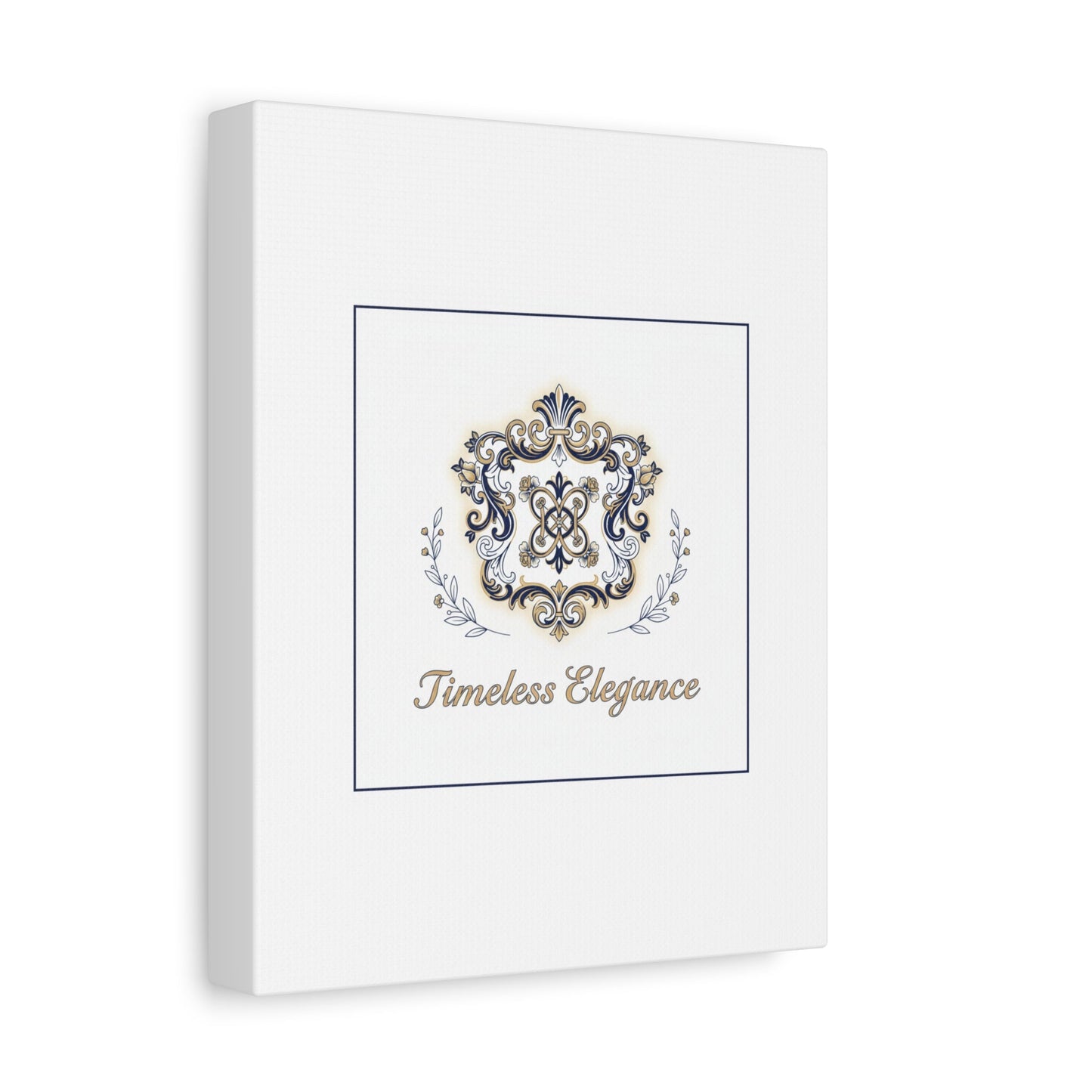 Ornate Brooch Emblem Canvas | Vintage Formalwear Accents, Baroque Print