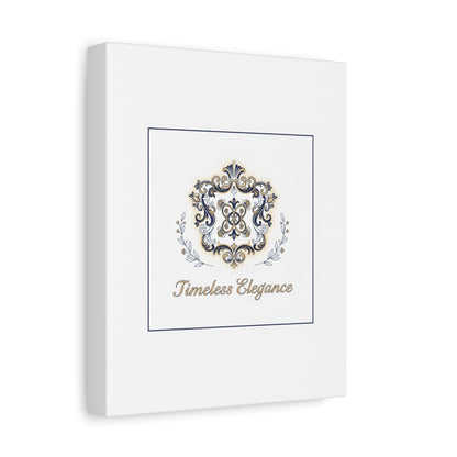 Ornate Brooch Emblem Canvas | Vintage Formalwear Accents, Baroque Print