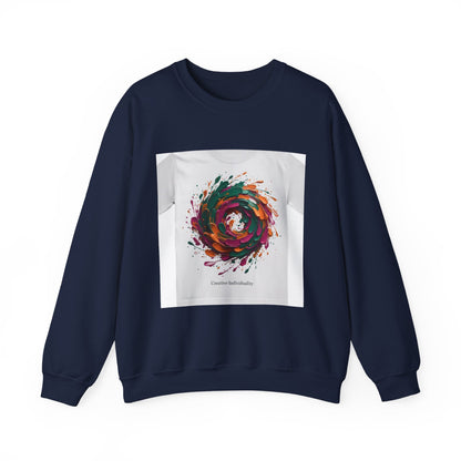 Painterly Abstract Floral Swirl Sweatshirt | artsy brushstroke apparel