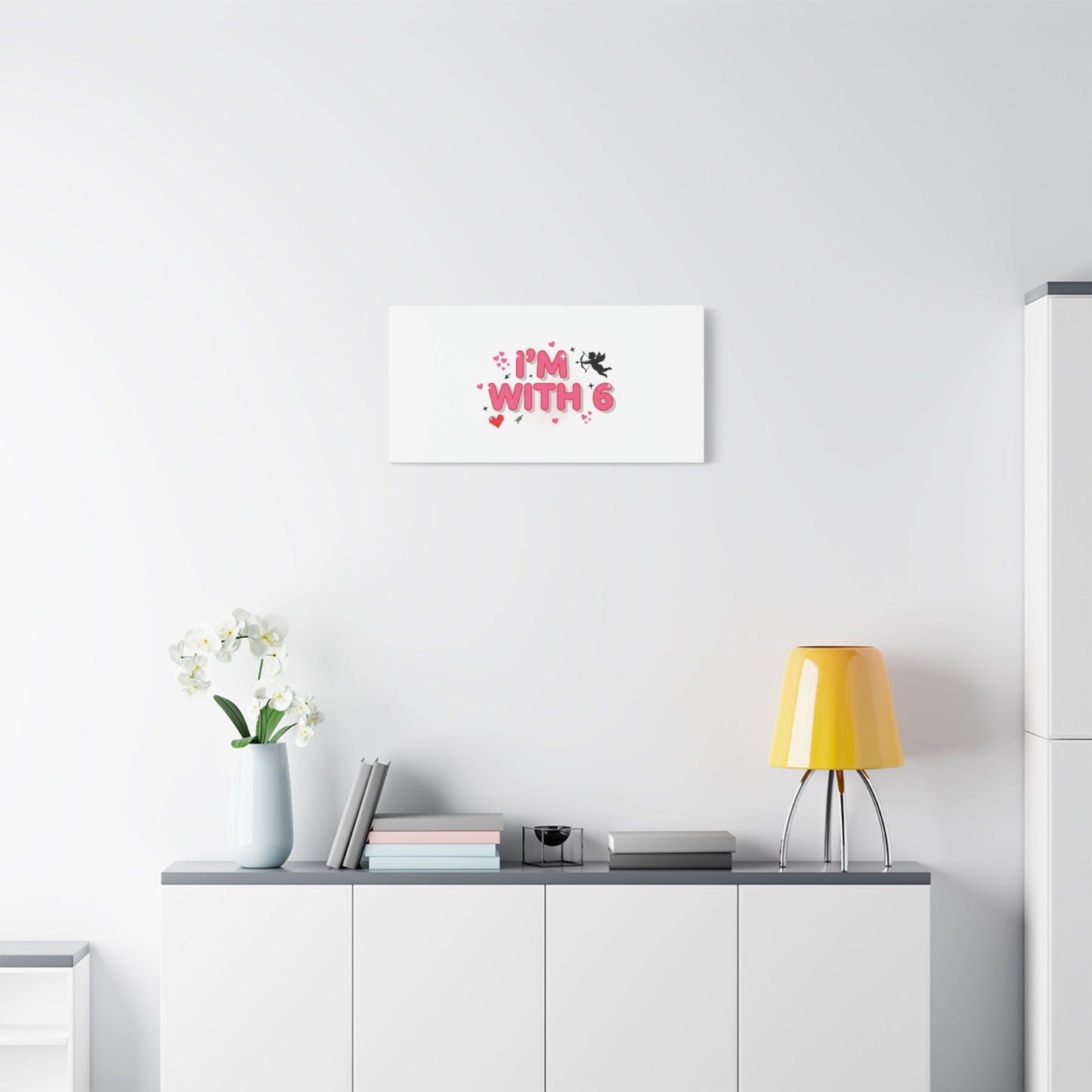 Valentine's 'I with 6 for 7' Meme Matte Canvas Art