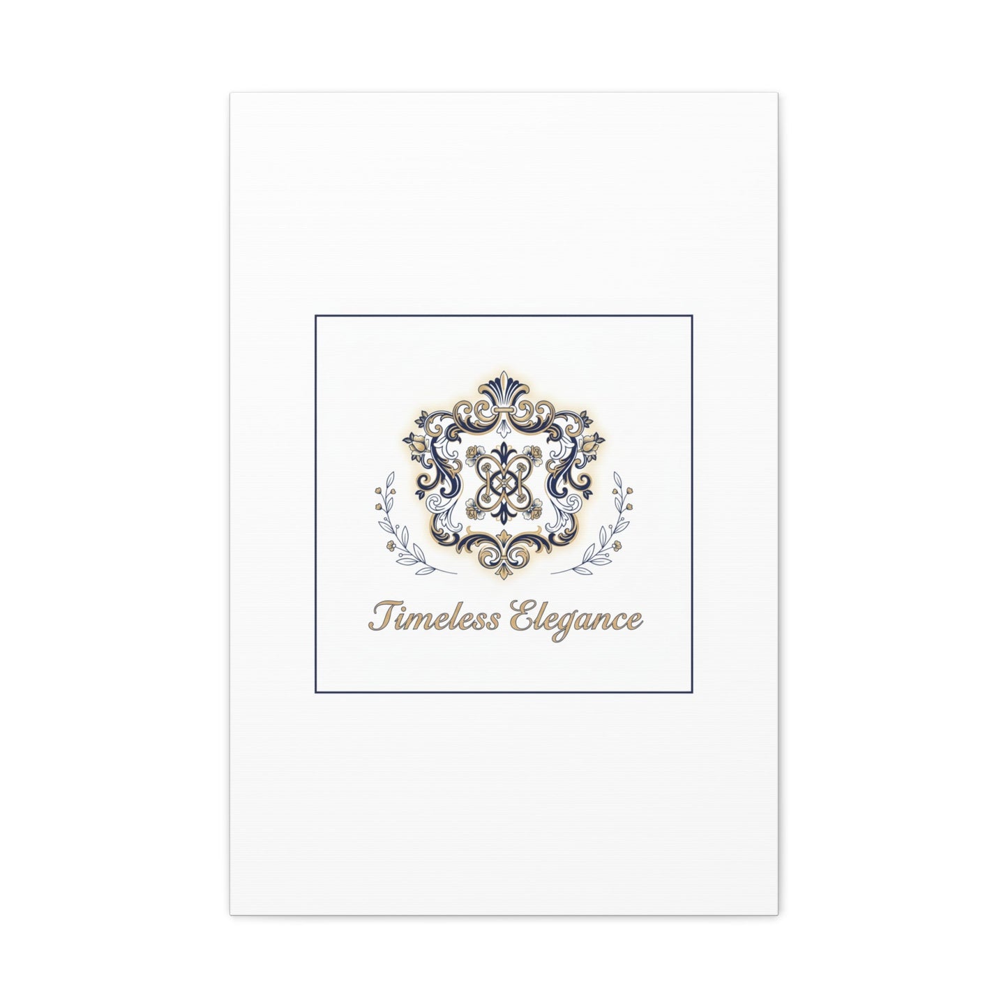 Ornate Brooch Emblem Canvas | Vintage Formalwear Accents, Baroque Print