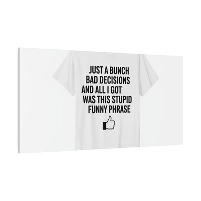 self-deprecating quote Canvas | sarcastic introvert wall art, anxiety humor