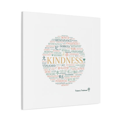 Kindness Word Cloud Canvas | Fresh Start Minimalist Wall Art