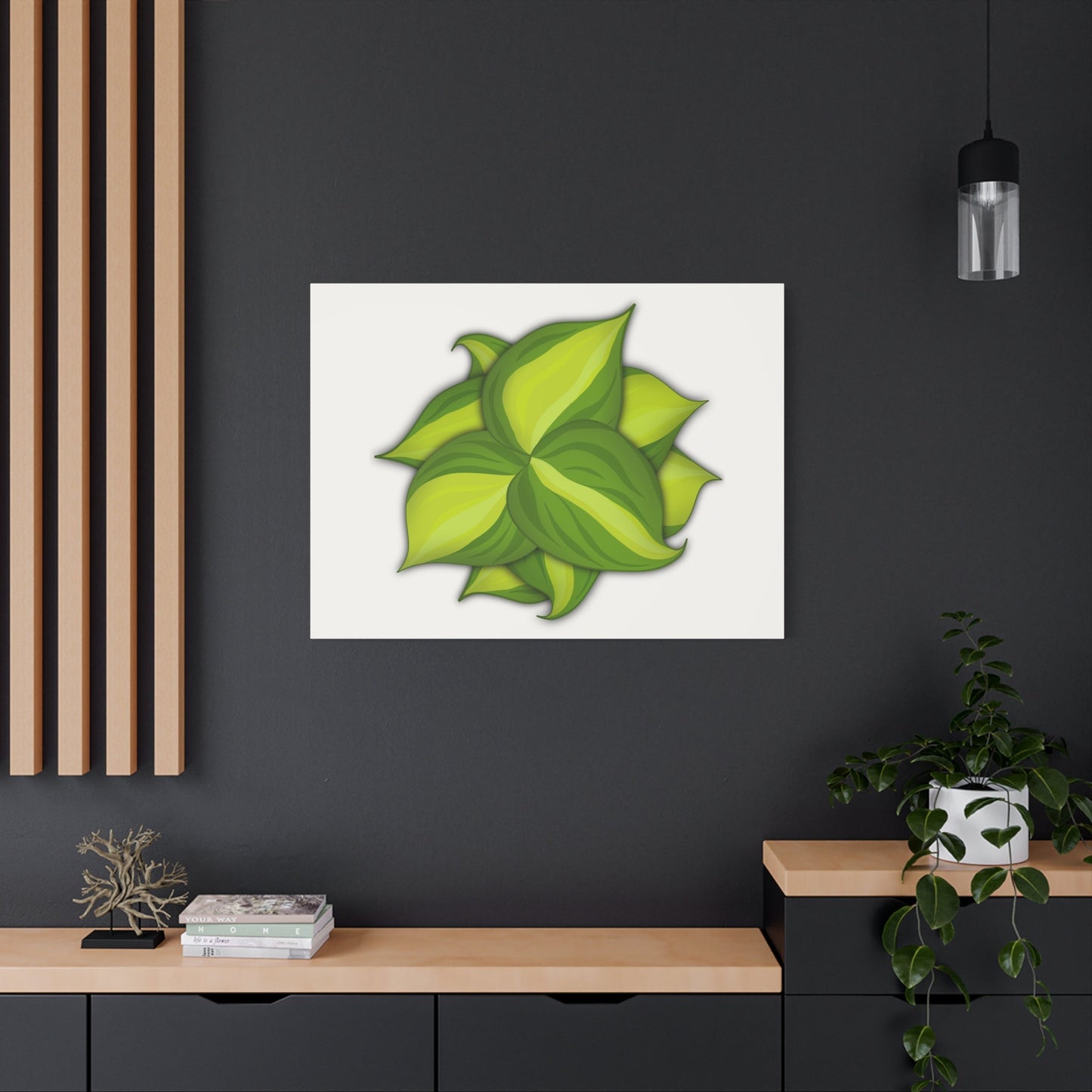 Philodendron Brasil Canvas Print – Botanical Wall Art