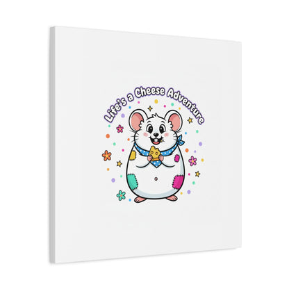 Life's a Cheese Adventure Canvas | Rodent-Core rat art print