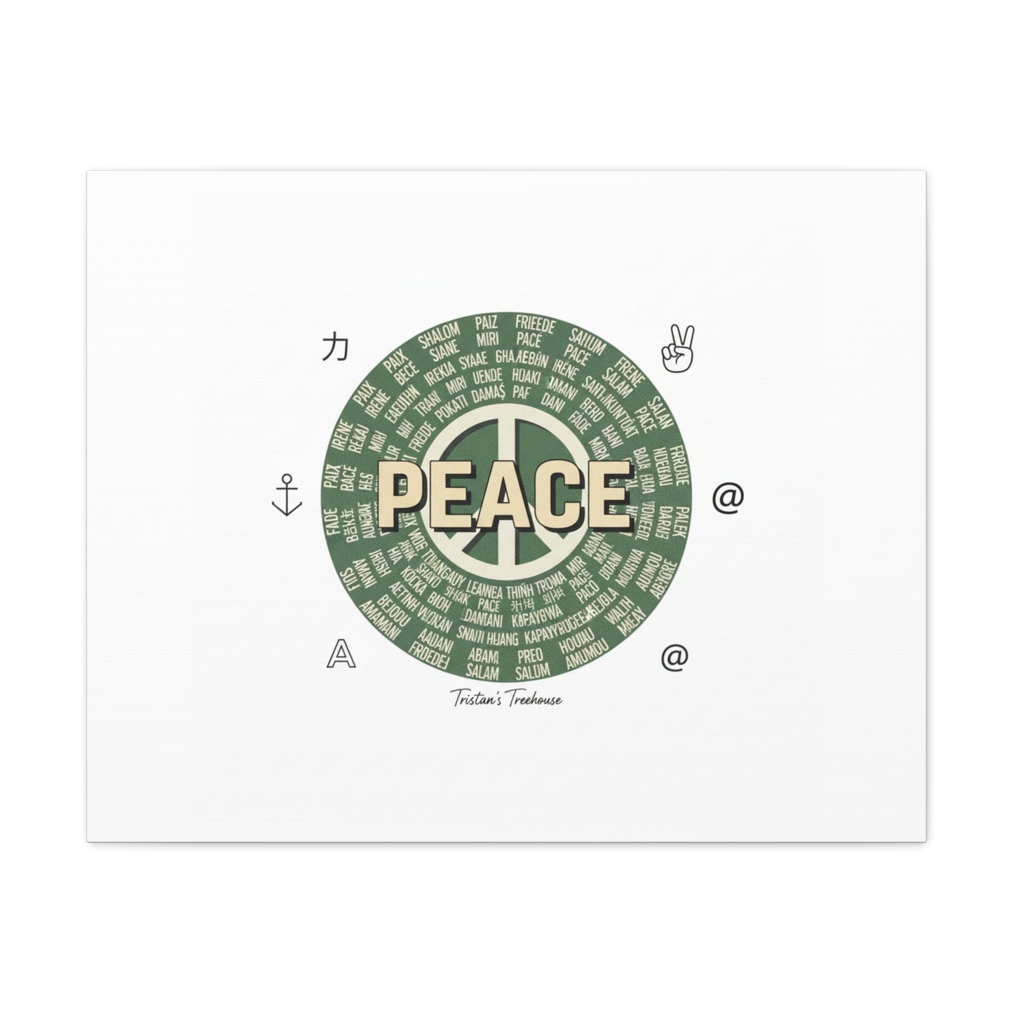 Peace doodle canvas | hand drawn sketch aesthetic, handwritten message