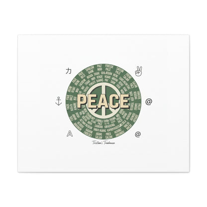 Peace doodle canvas | hand drawn sketch aesthetic, handwritten message
