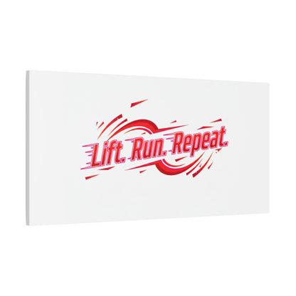 Lift Run Repeat Canvas | Fitness Wall Art, Gym Motivation