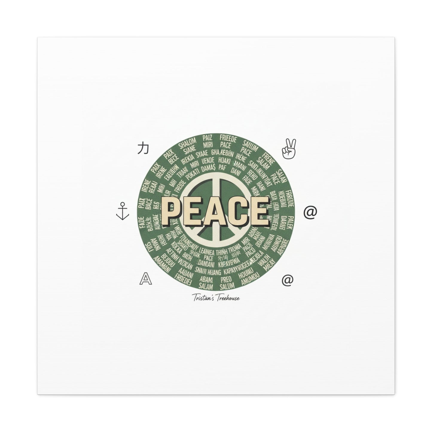 Peace doodle canvas | hand drawn sketch aesthetic, handwritten message