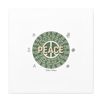 Peace doodle canvas | hand drawn sketch aesthetic, handwritten message