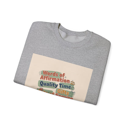 Love Languages Meme Crewneck Sweatshirt | love language meme, relationship humor