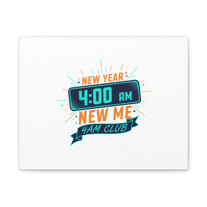 4AM Club New Year Graphic Canvas | Holiday Party Novelty, Festive New Year Decor
