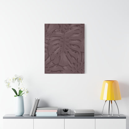 Merlot Monstera Canvas Print – Botanical Wall Art
