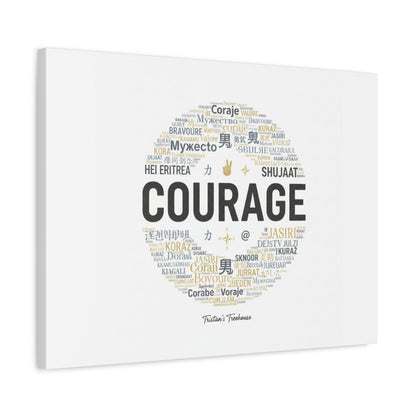 Courage Word Cloud Canvas | Fresh-Start Minimalism art print