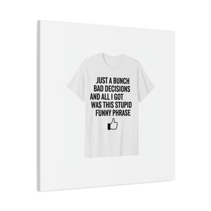 self-deprecating quote Canvas | sarcastic introvert wall art, anxiety humor