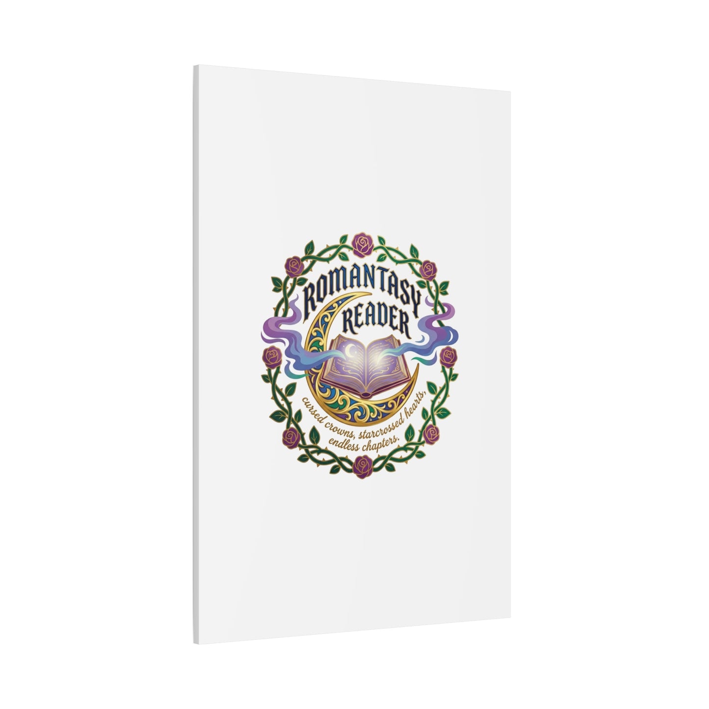 Romantasy Reader Canvas Print | enchanted bookish celestial gothic