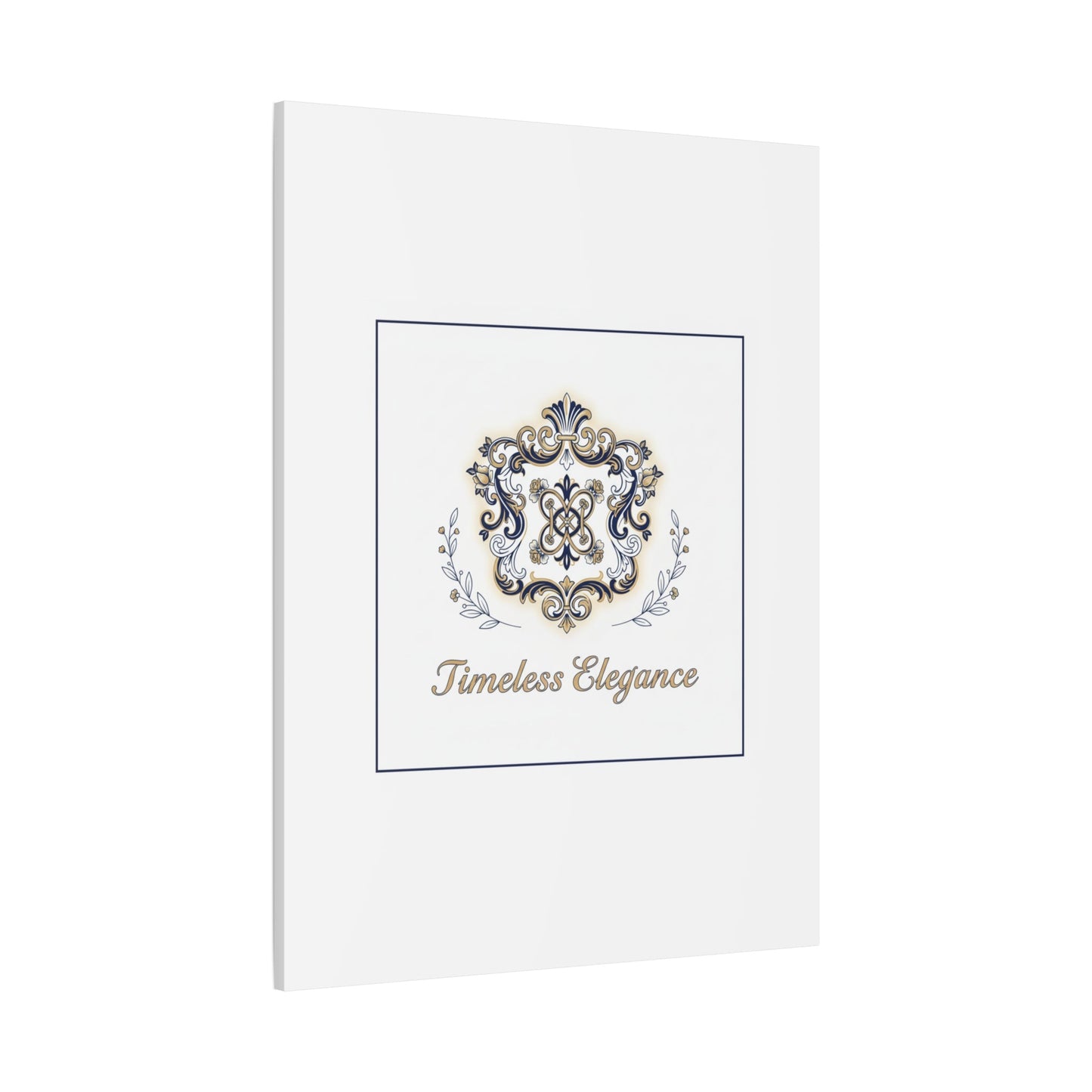 Ornate Brooch Emblem Canvas | Vintage Formalwear Accents, Baroque Print