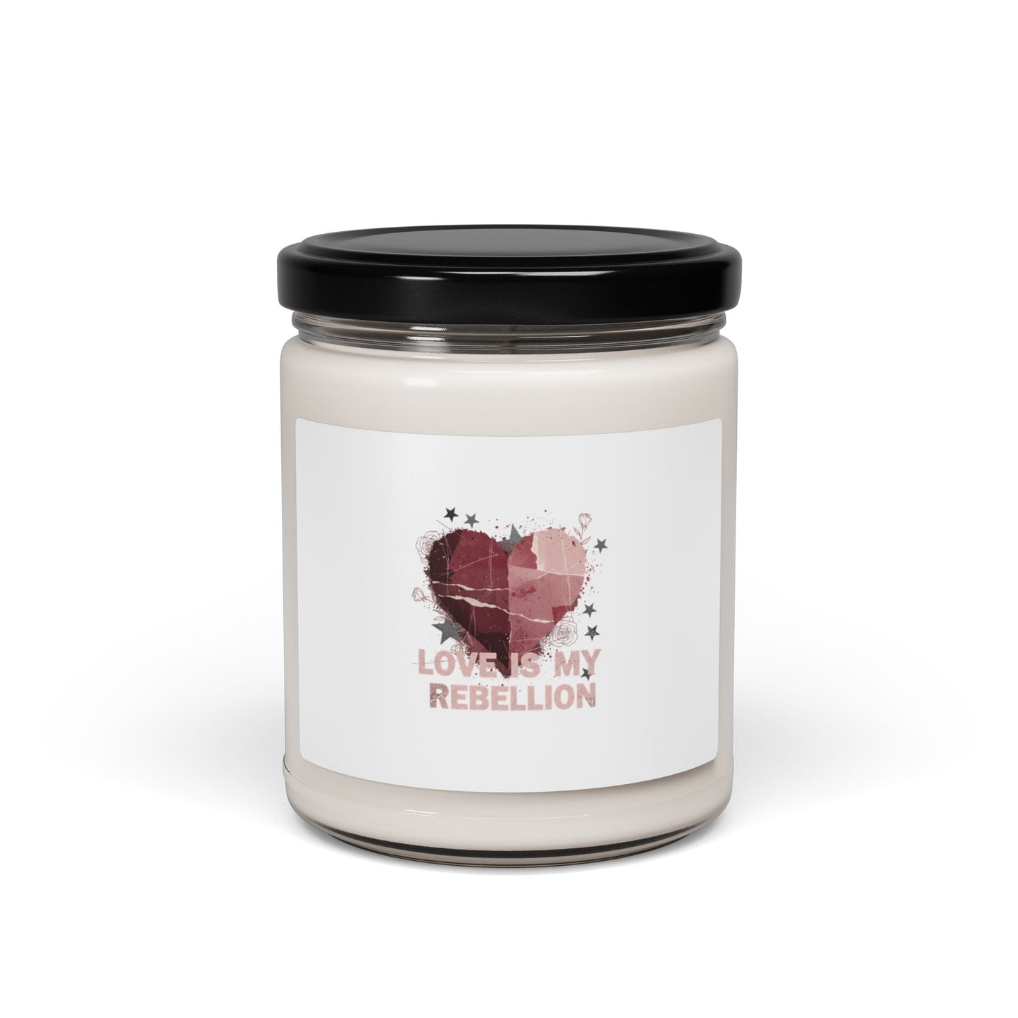 Love Is My Rebellion Candle | Soft Grunge Heart, Distressed Valentine Soy Candle
