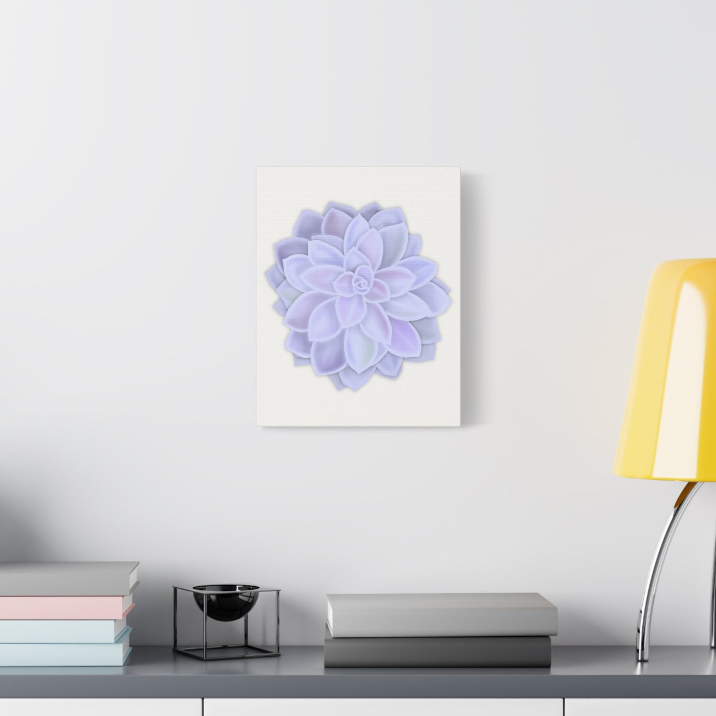 Graptopetalum Murasaki Succulent Canvas Print – Botanical Wall Art