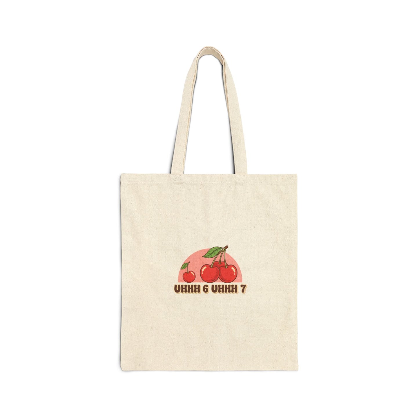 Retro Cherry Graphic Tote, fruit print canvas tote | kawaii cherry design
